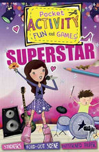 Superstar Pocket Activity Fun and Games Games and Puzzles, Fold-Out Scenes, Patterned Paper, Stickers!
